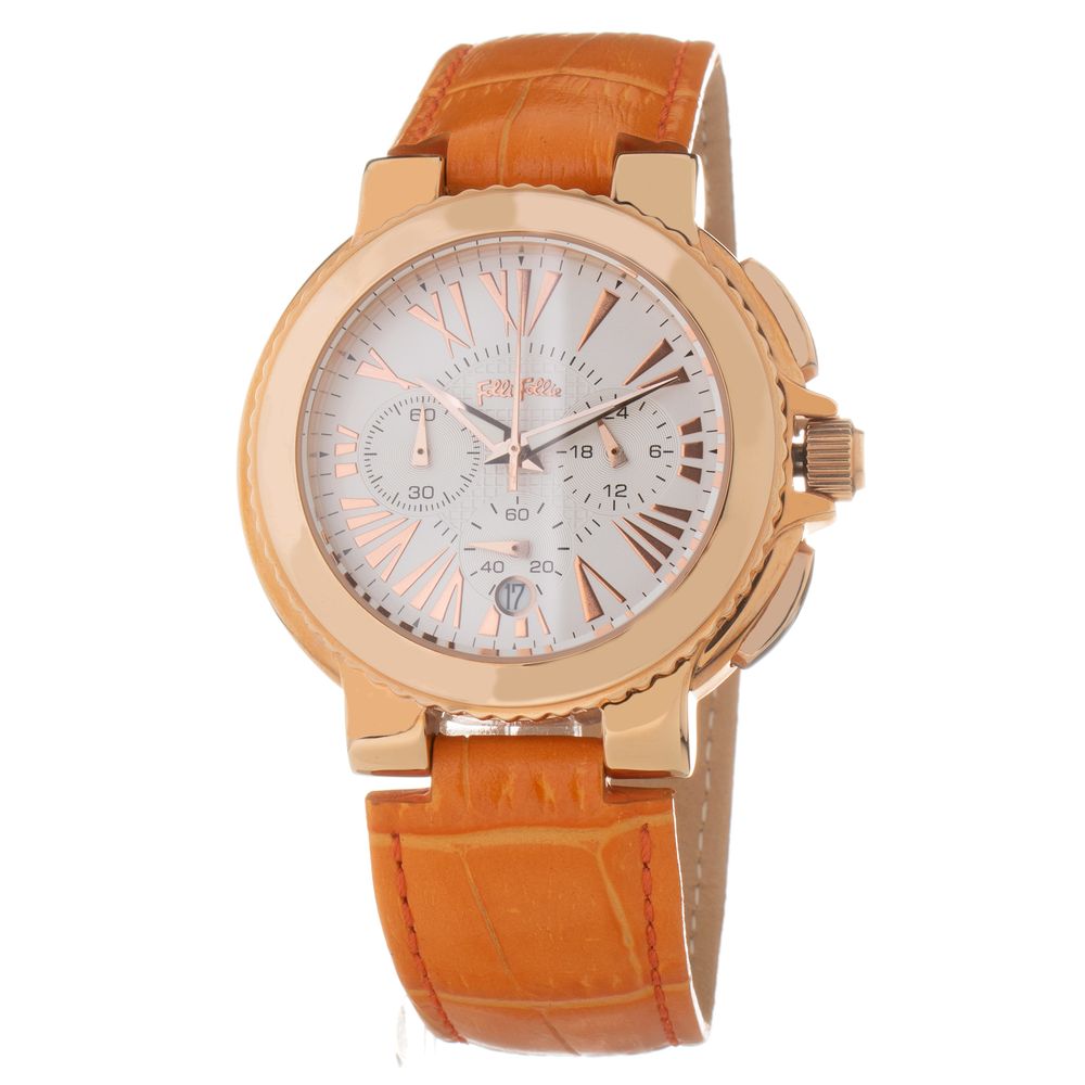 Folli Follie Oranje Leren Horloge