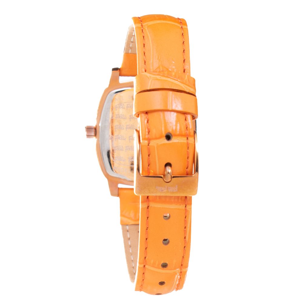 Folli Follie Oranje Leren Horloge