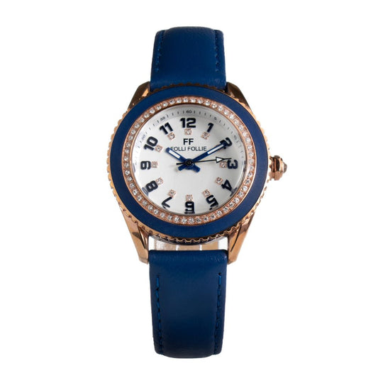 Folli Follie Blauw Leren Horloge
