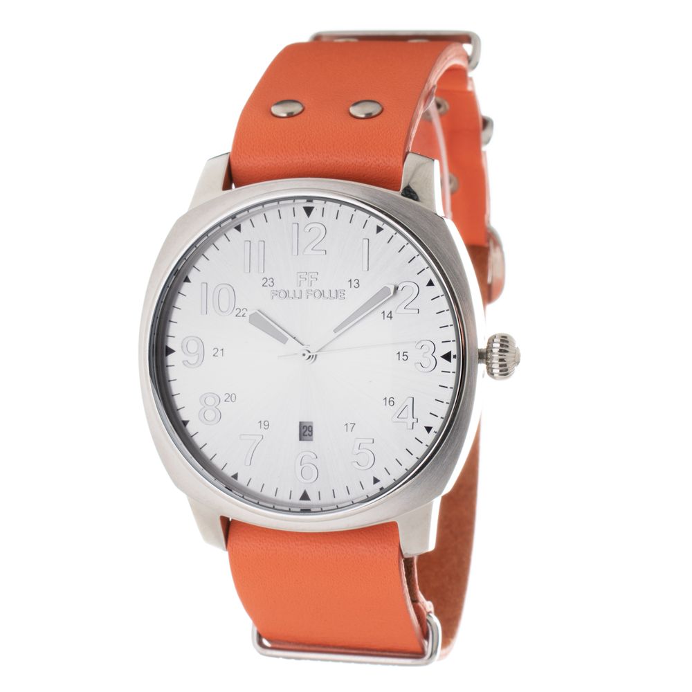 Folli Follie Oranje Leren Horloge