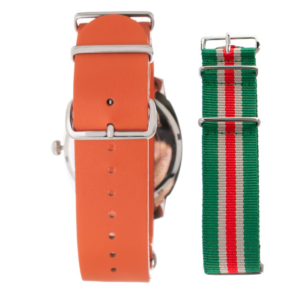 Folli Follie Oranje Leren Horloge