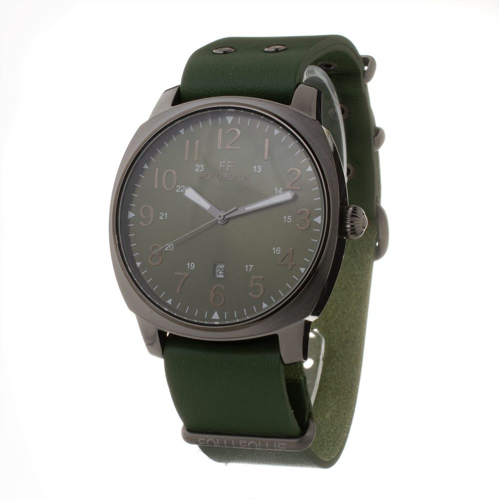 Folli Follie Groen Leren Horloge
