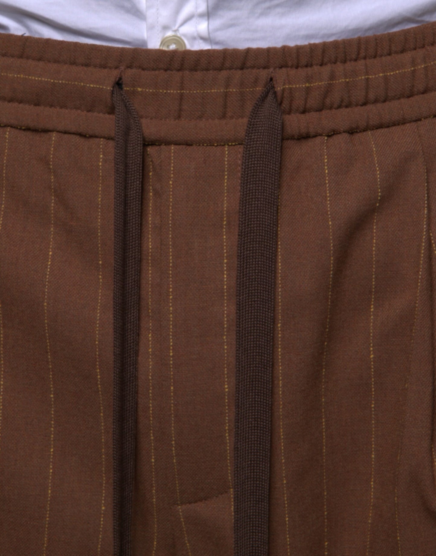 Pantalon habillé homme slim rayé brun Dolce & Gabbana