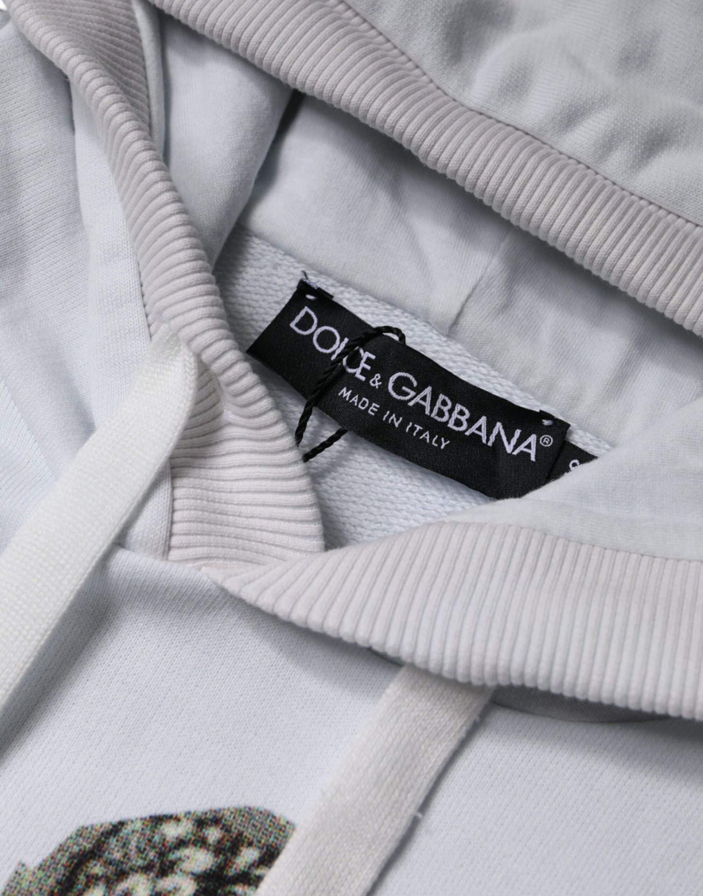 Dolce & Gabbana Witte Caesar Katoenen Trui met Kap
