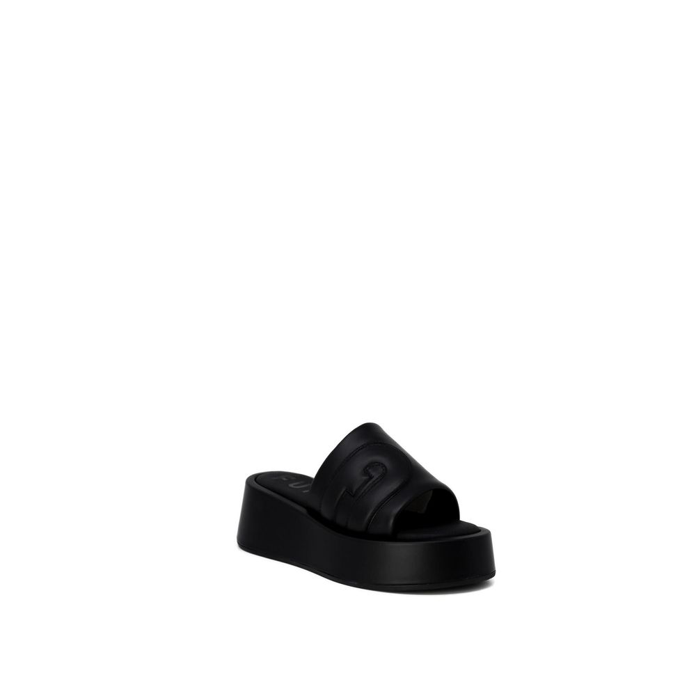 Furla leren slipper in zwart