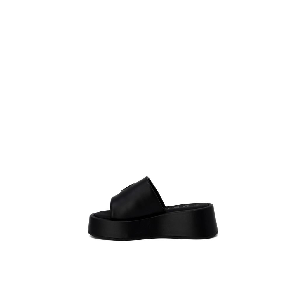 Furla leren slipper in zwart