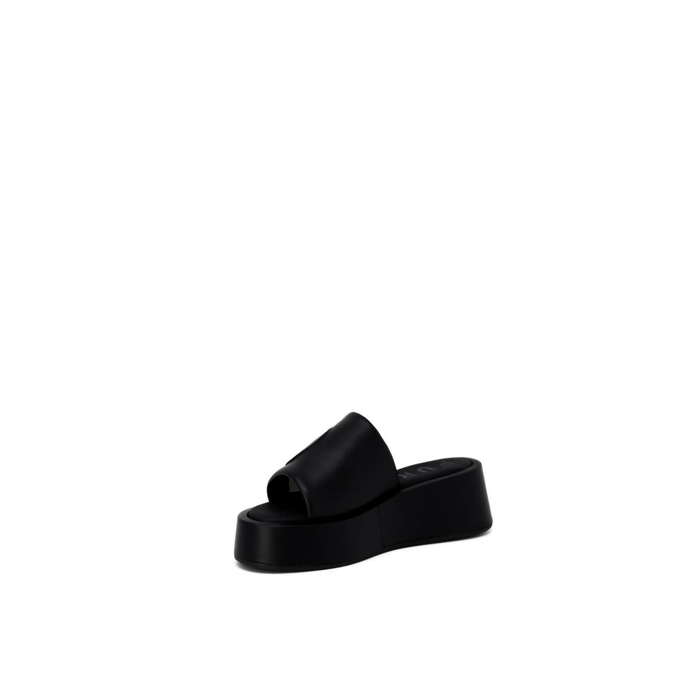 Furla leren slipper in zwart