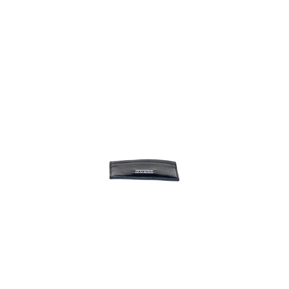 Porte-cartes en cuir noir Guess