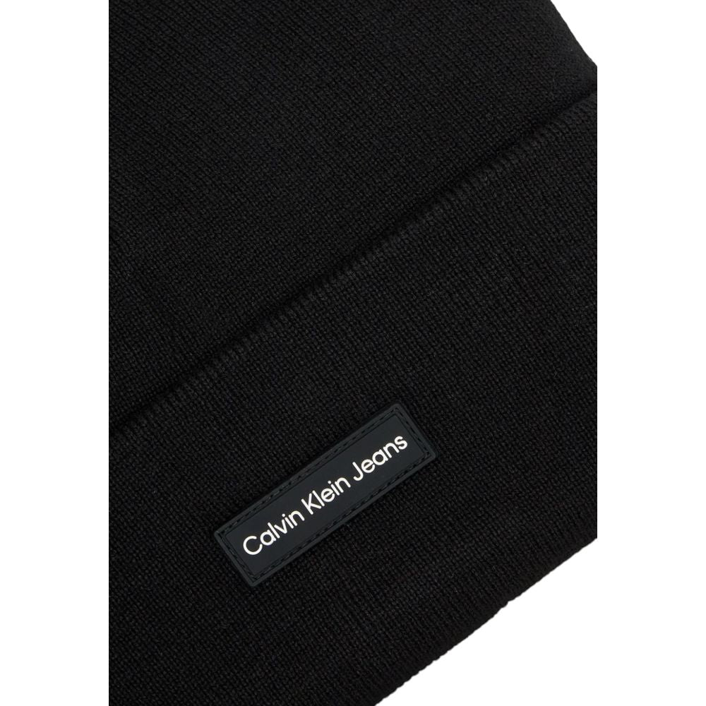 Calvin Klein Jeans Zwarte Gerecyclede Polyester Petten Baseballpet