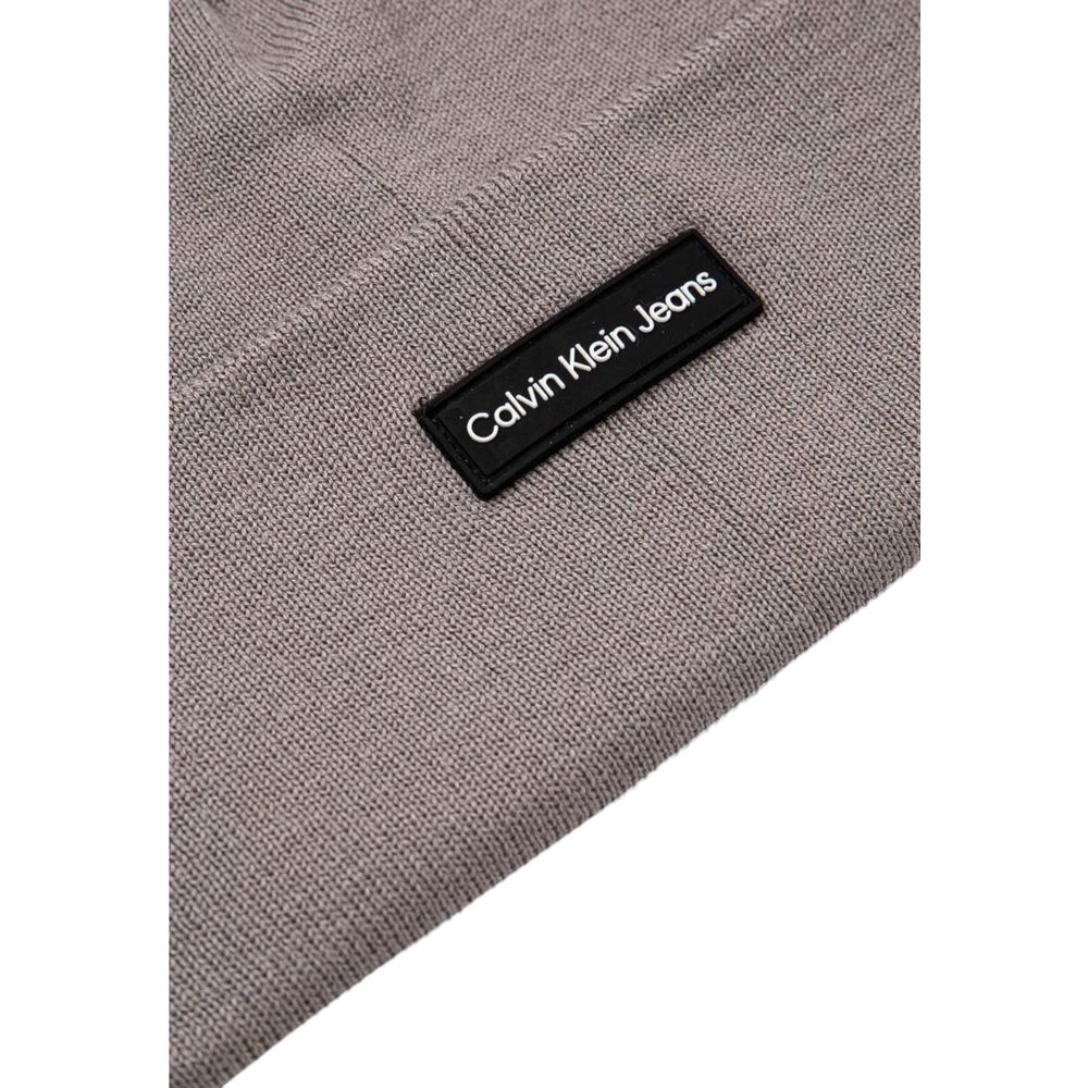 Calvin Klein Jeans Grijze Gerecyclede Polyester Petten Baseballpet