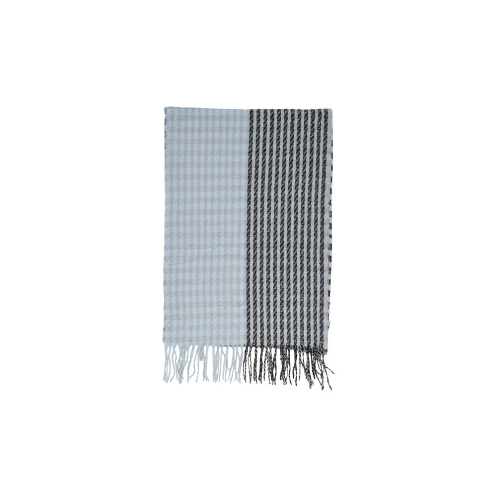 Alleen blauwe gerecyclede polyester sjaal