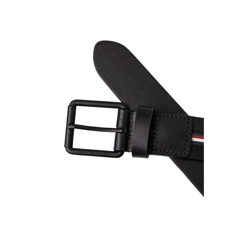 Tommy Hilfiger zwarte leren riem