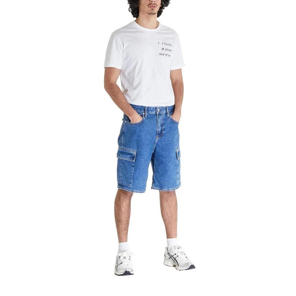 Short en coton bleu Calvin Klein Jeans