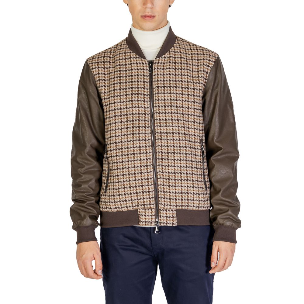 Vestes et manteaux en polyester marron de Gianni Lupo