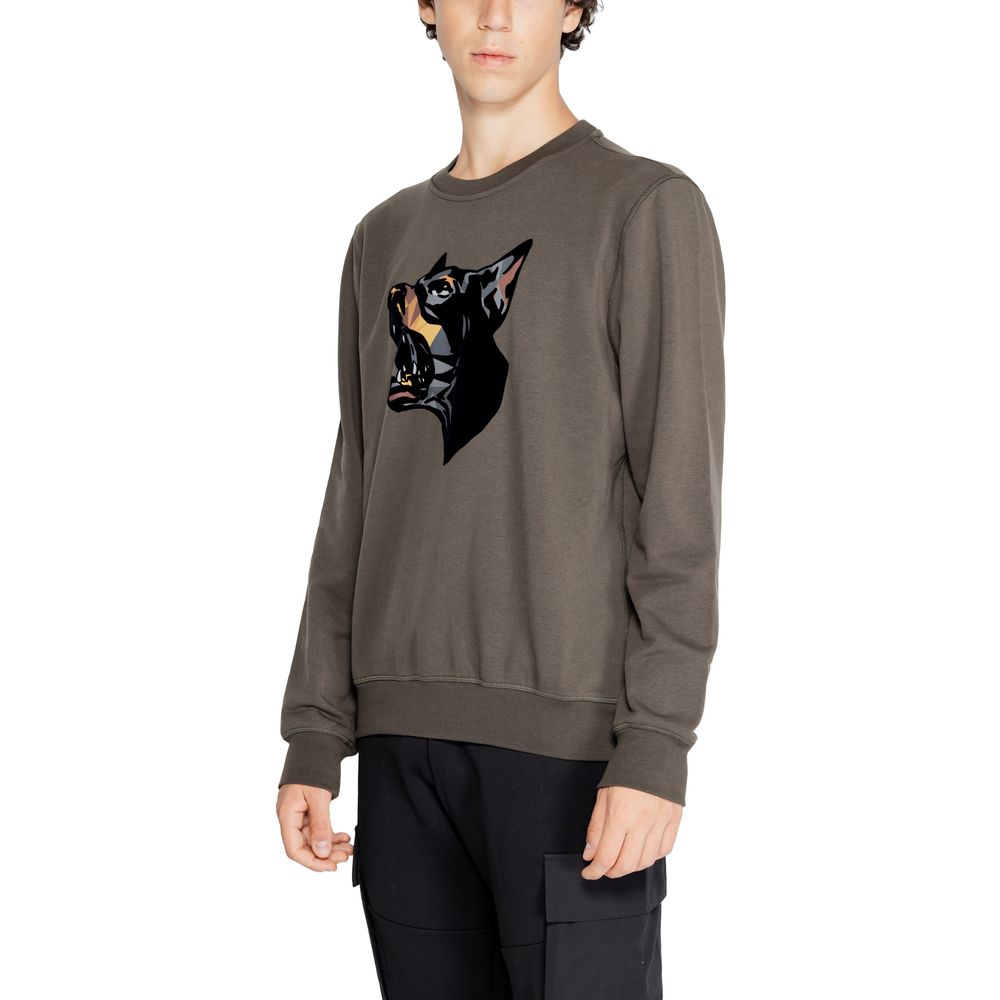 Sweat-shirt en coton vert Antony Morato