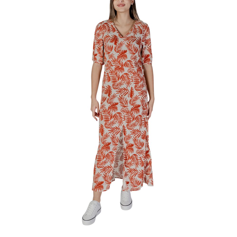 B.Young Rode Viscose Lange Jurk