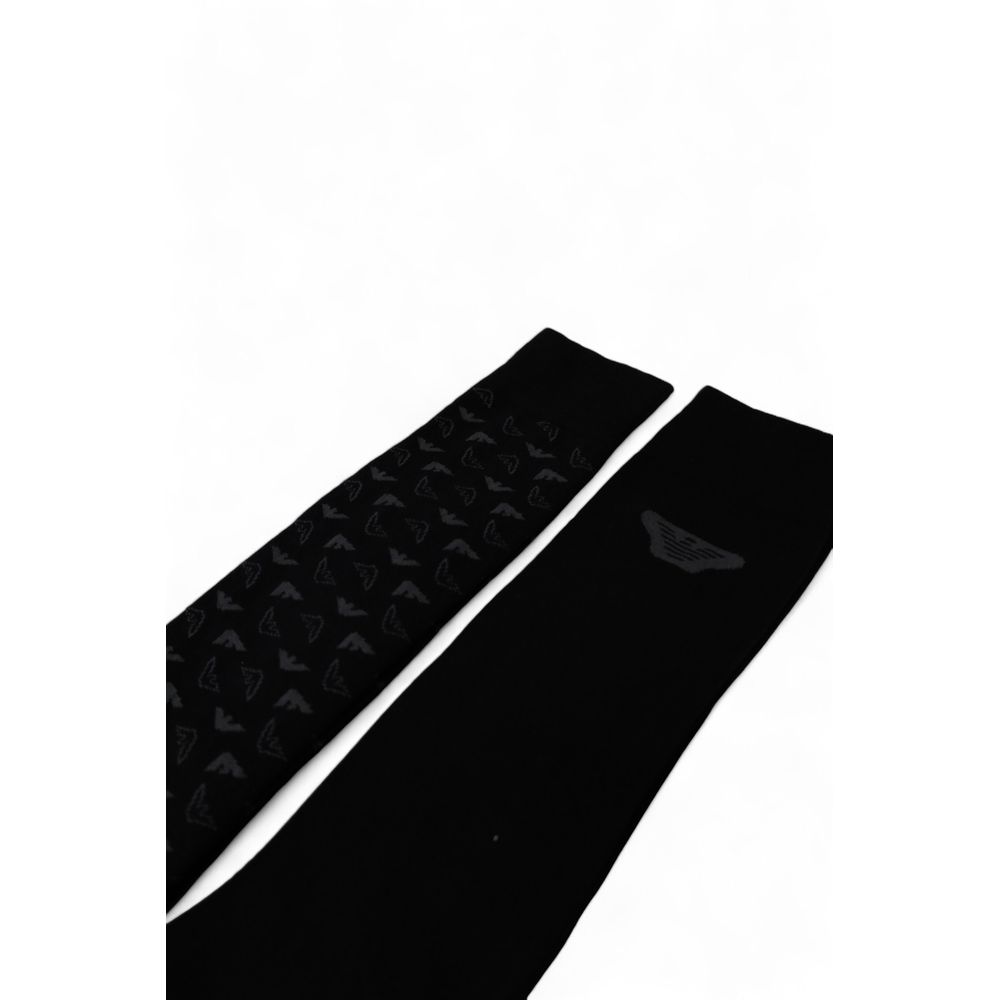 Chaussette en coton noir Emporio Armani