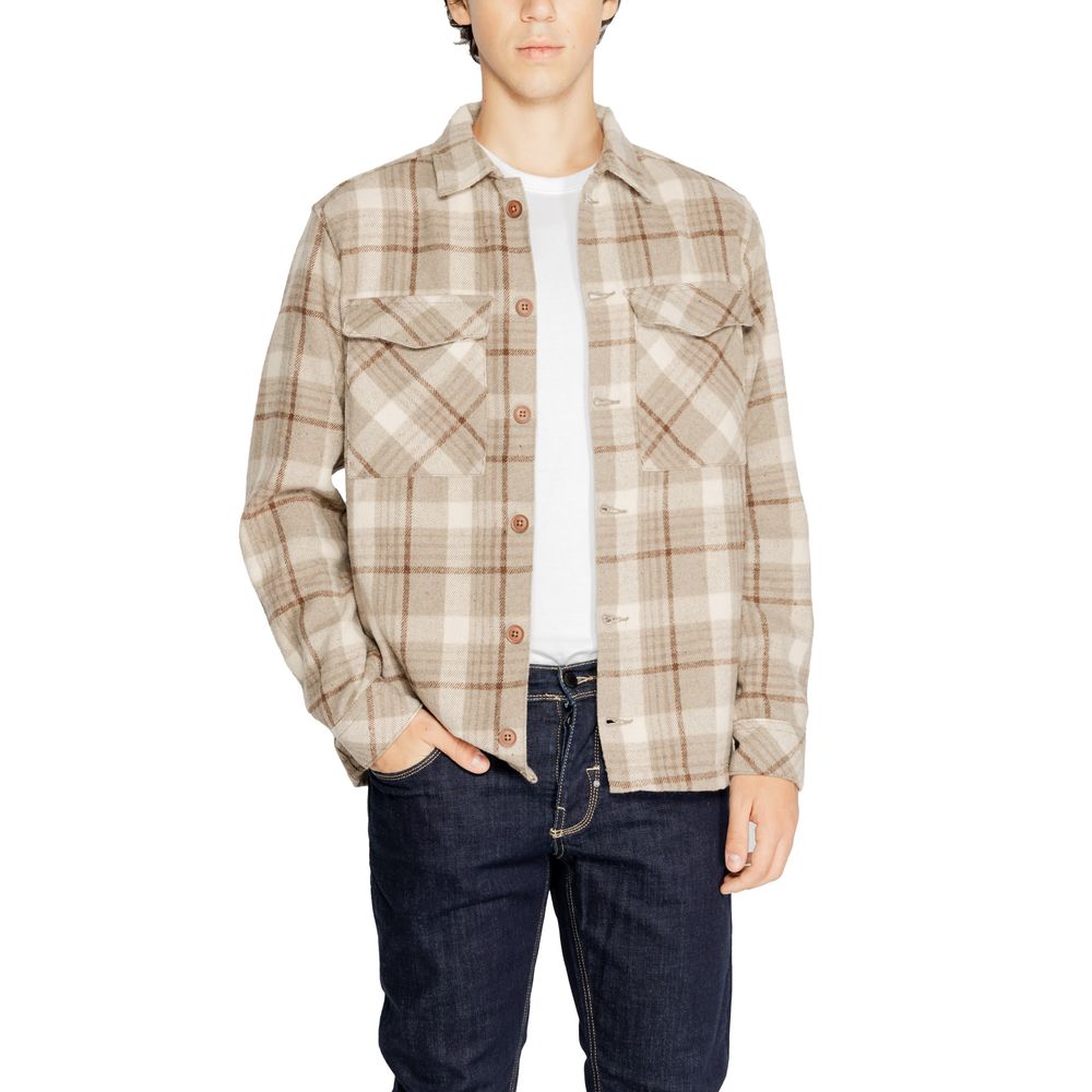 Chemise en polyester beige Hamaki-Ho