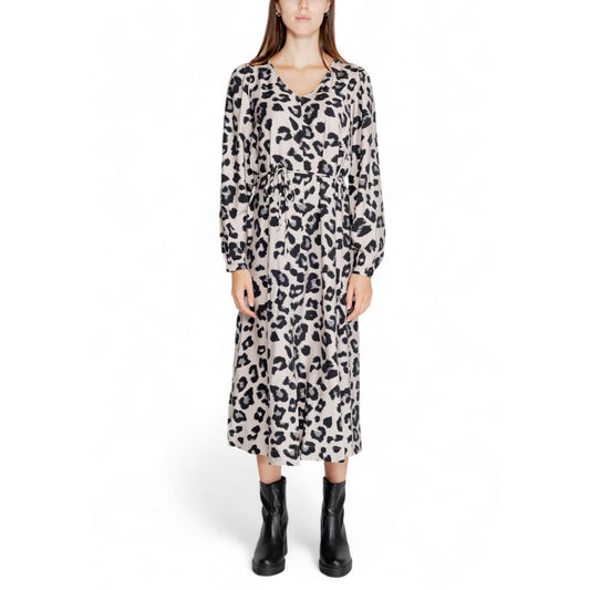 Jacqueline De Yong, robe longue grise en viscose