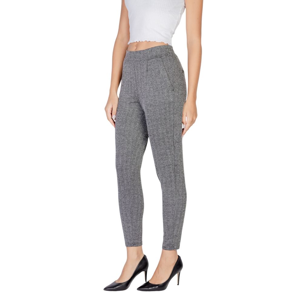 ICHI Black Polyester Skinny Pant