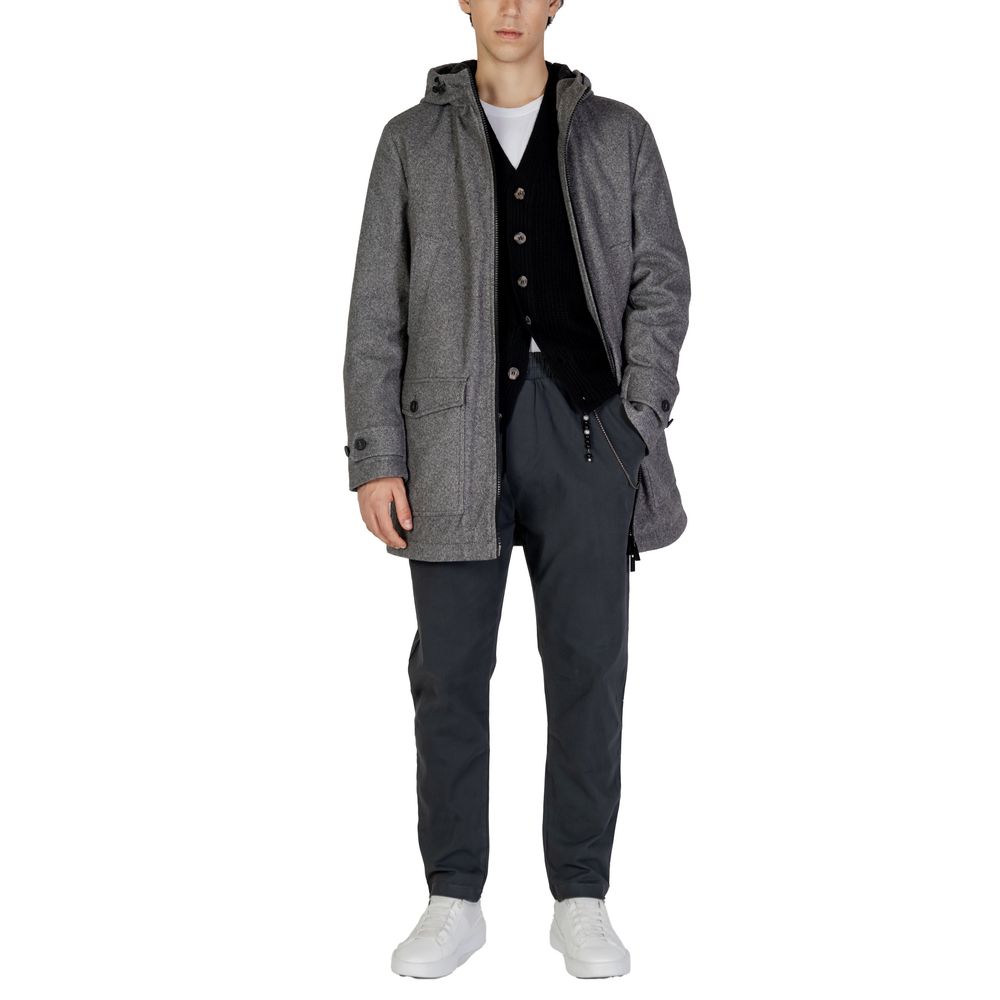 Manteau en polyester gris Hamaki-Ho