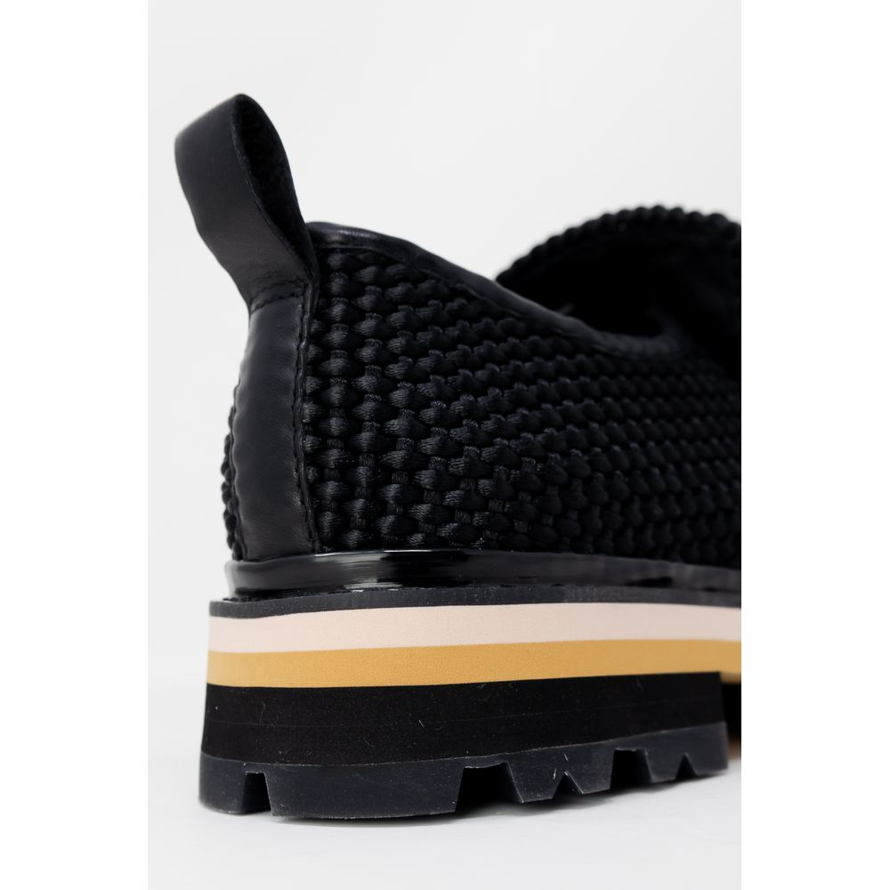 Plate-forme en cuir noir ASH