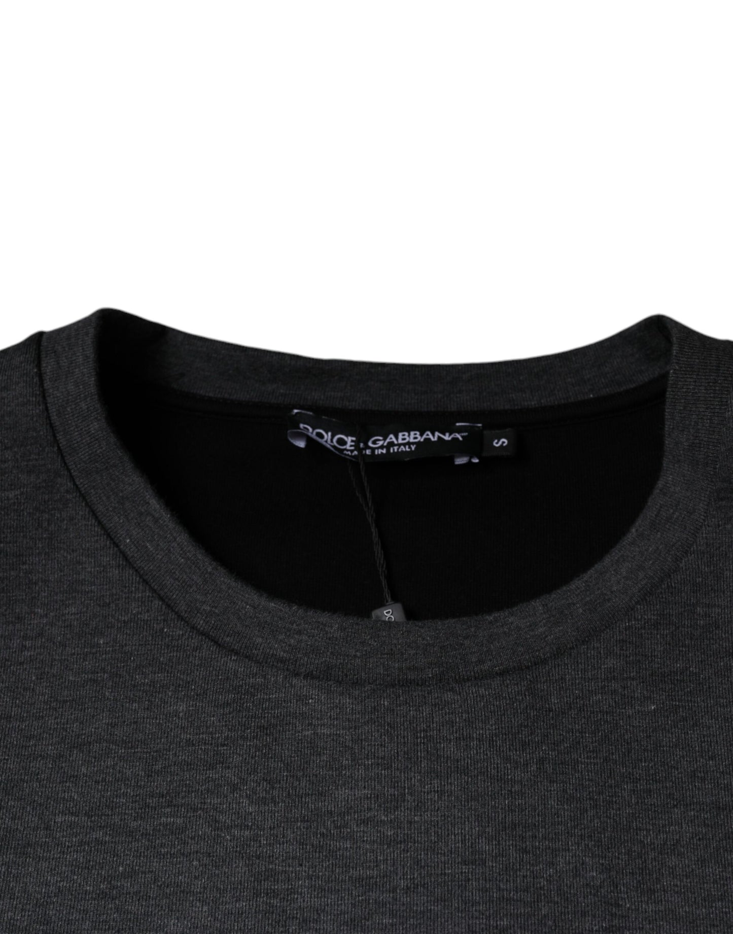Dolce & Gabbana donkergrijs camouflage T-shirt met ronde hals