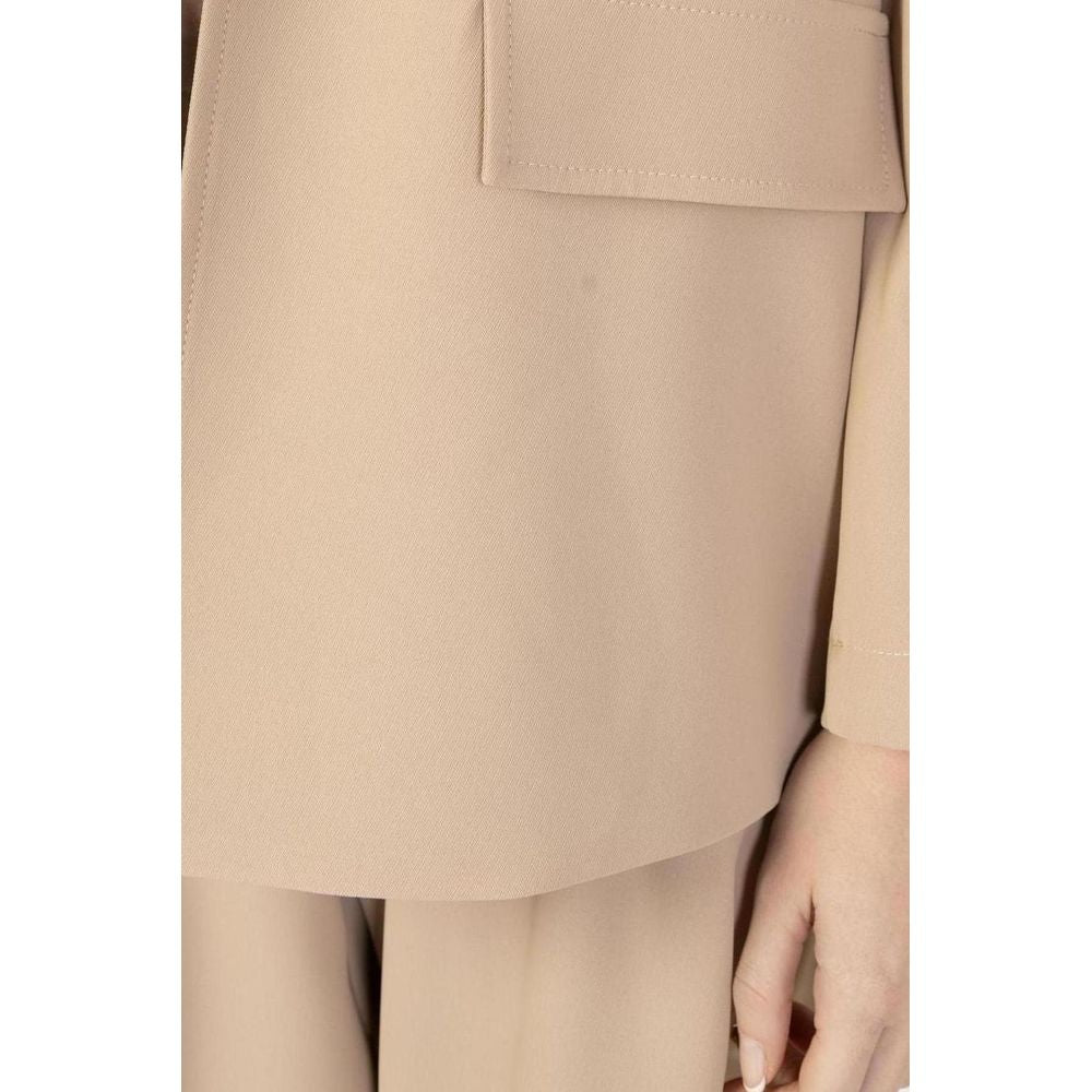 Blazer en polyester beige de Sandro Ferrone