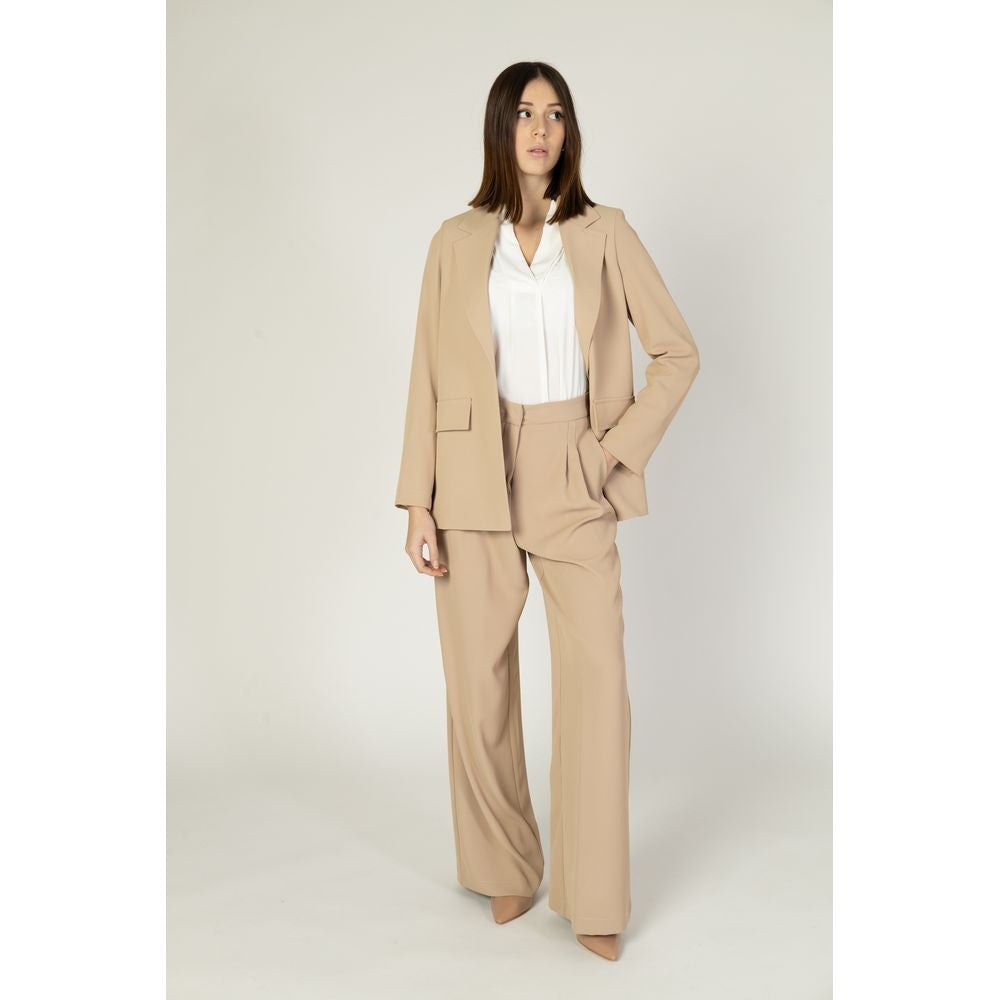 Blazer en polyester beige de Sandro Ferrone