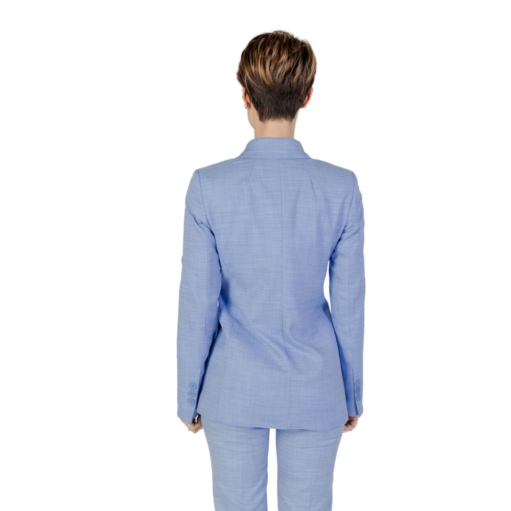 Blazer en viscose bleu de Sandro Ferrone