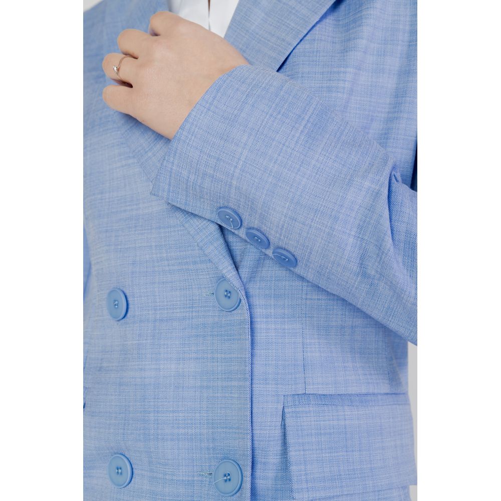 Blazer en viscose bleu de Sandro Ferrone