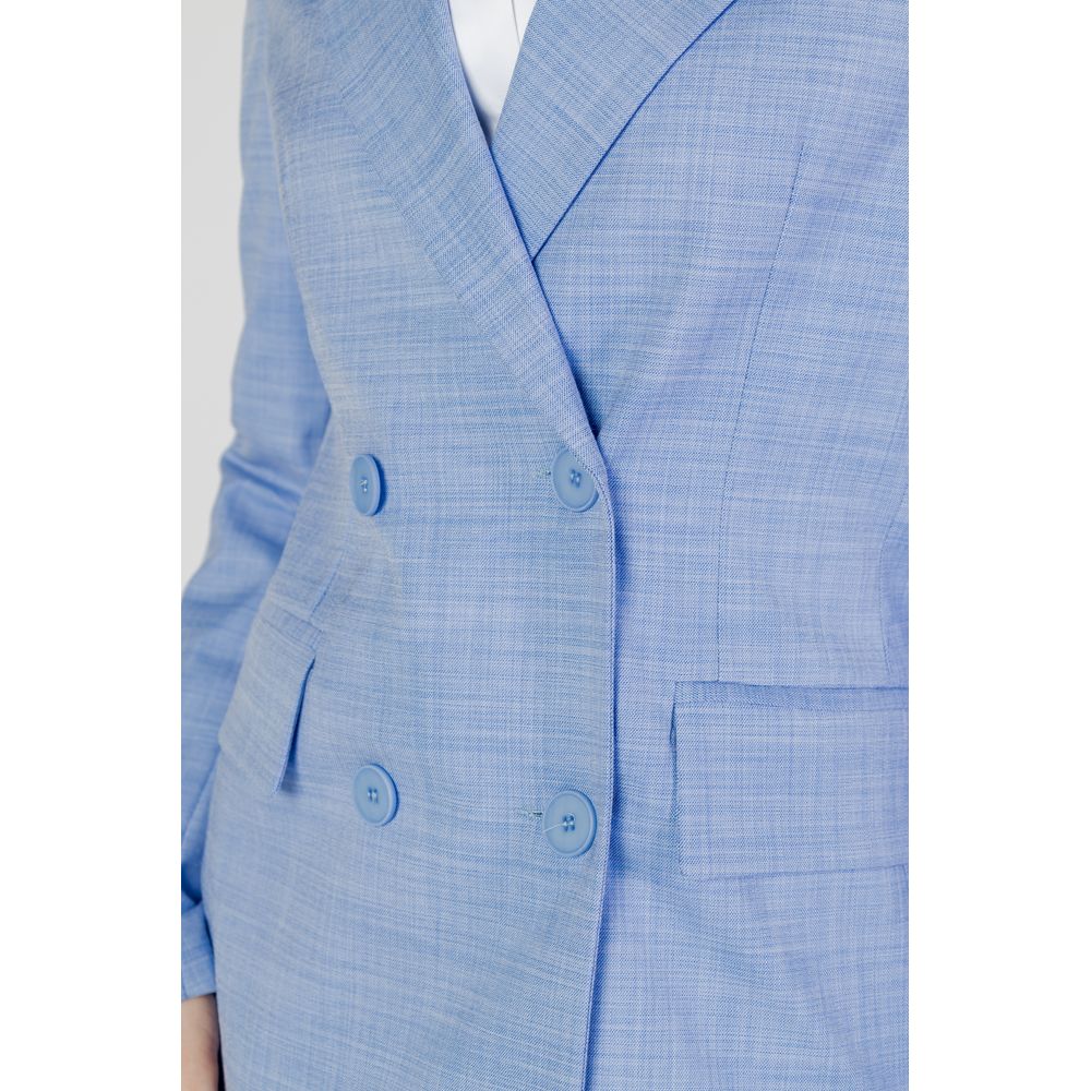 Blazer en viscose bleu de Sandro Ferrone