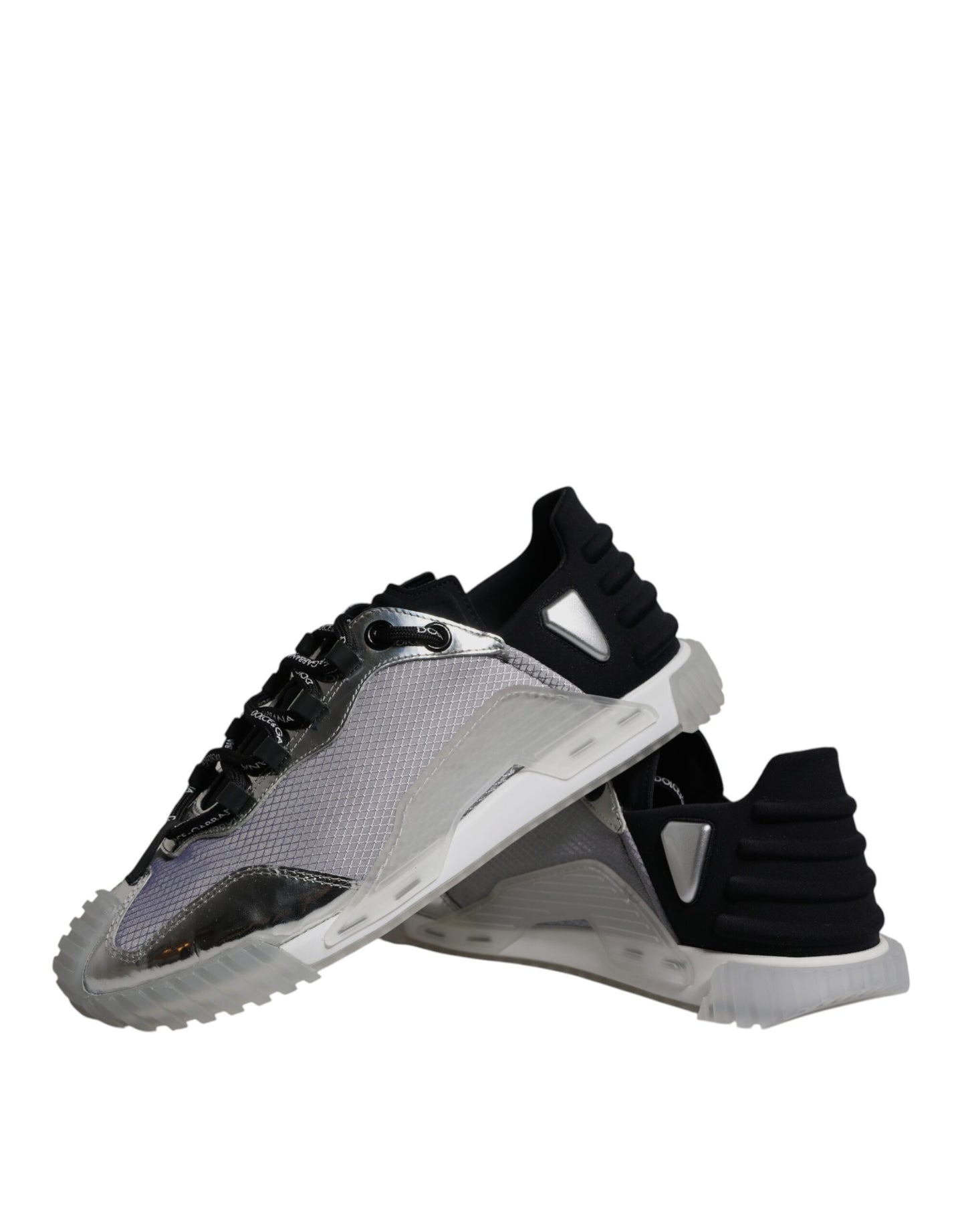 Sneakers basses NS1 en nylon noir et argent de Dolce & Gabbana
