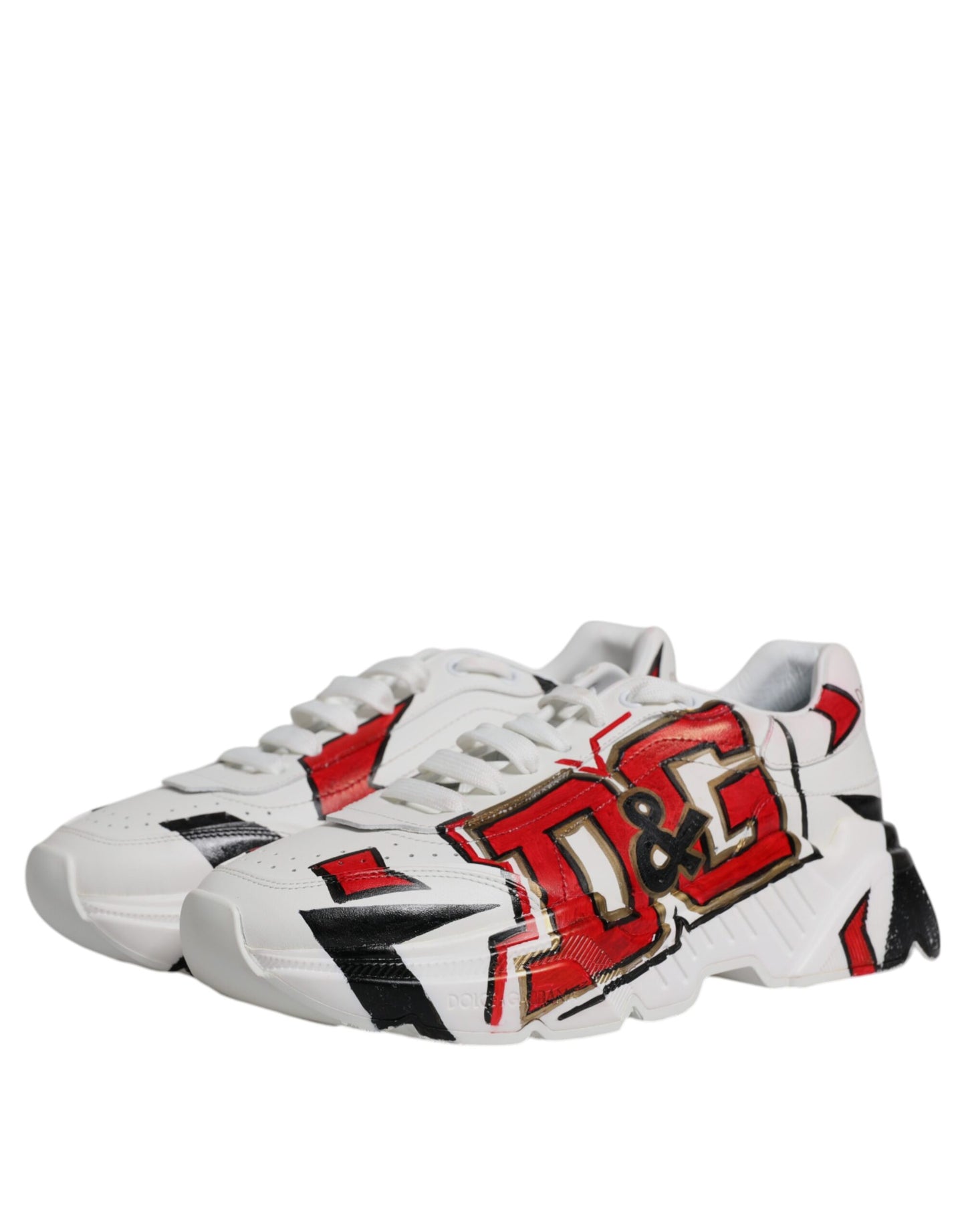 Dolce & Gabbana witte Daymaster handgeschilderde sneakers