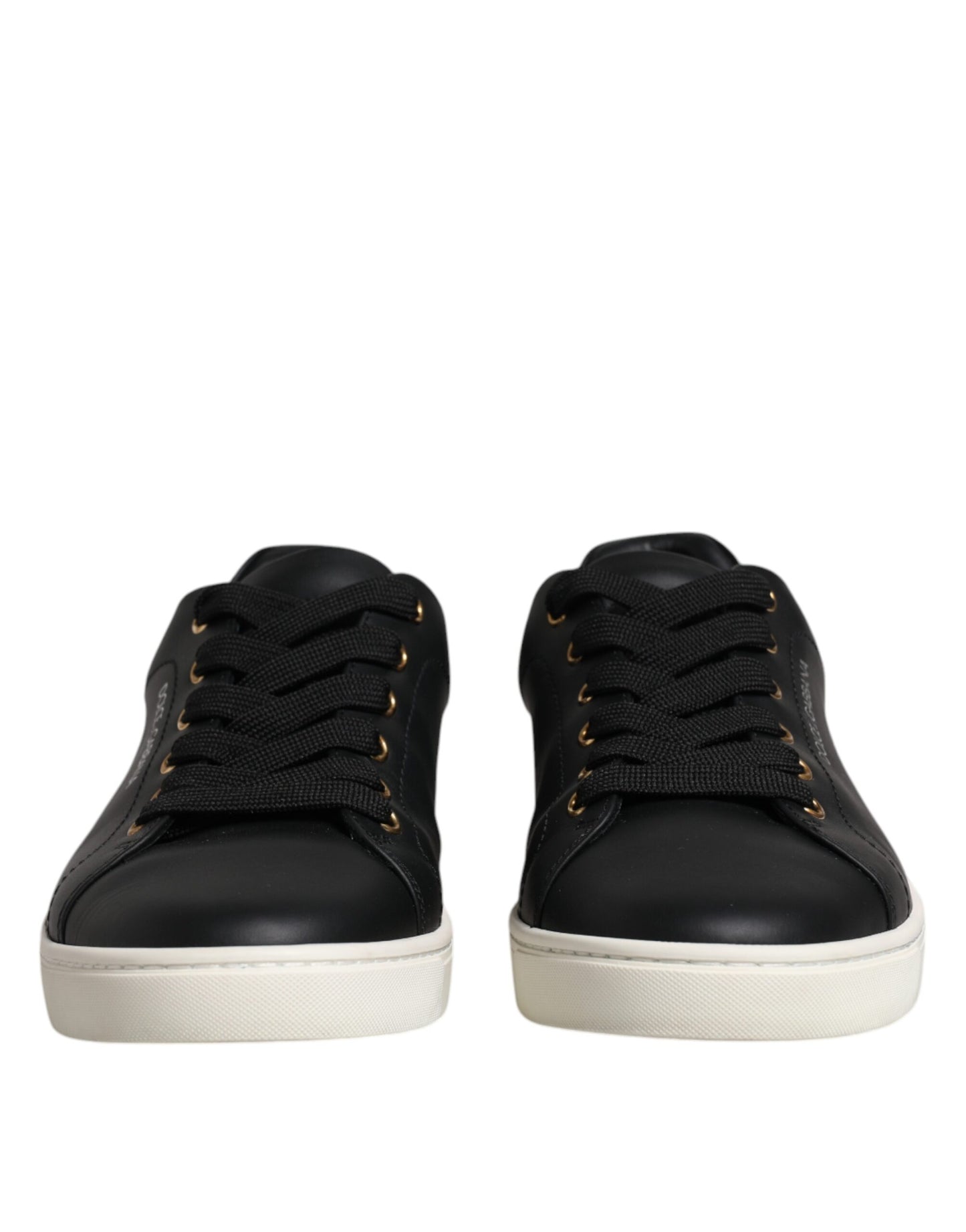 Dolce & Gabbana zwarte leren London sneakers met logo