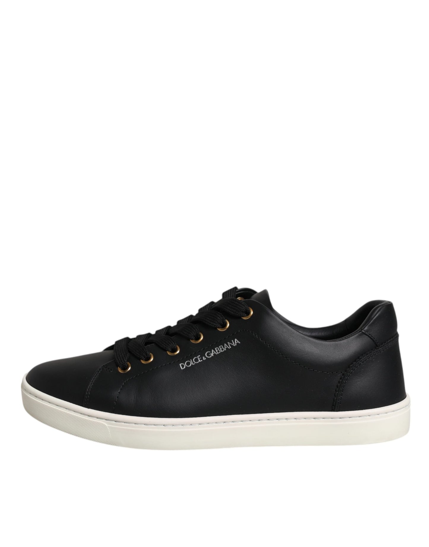 Dolce & Gabbana zwarte leren London sneakers met logo