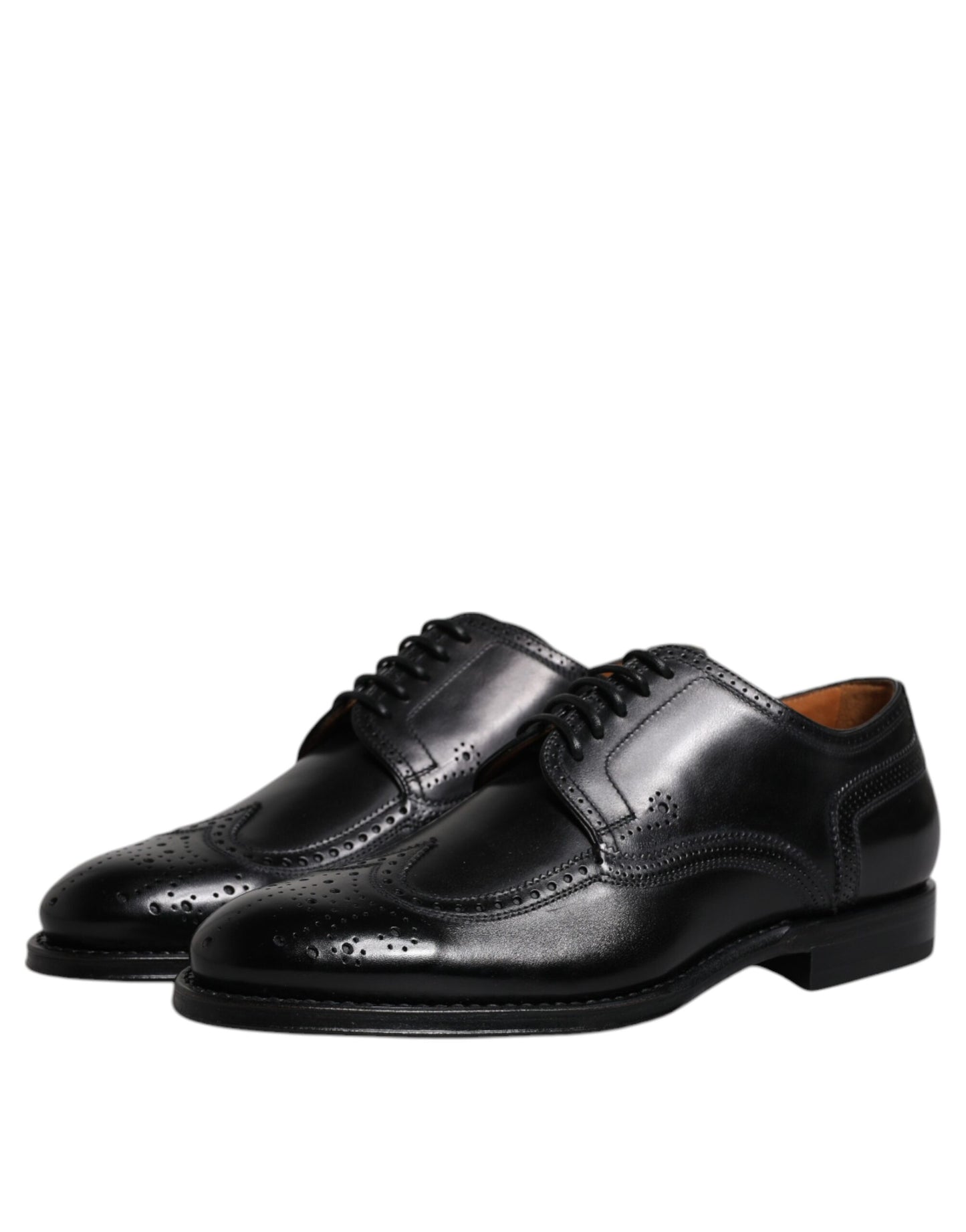 Dolce & Gabbana leren wingtip derby's in het zwart