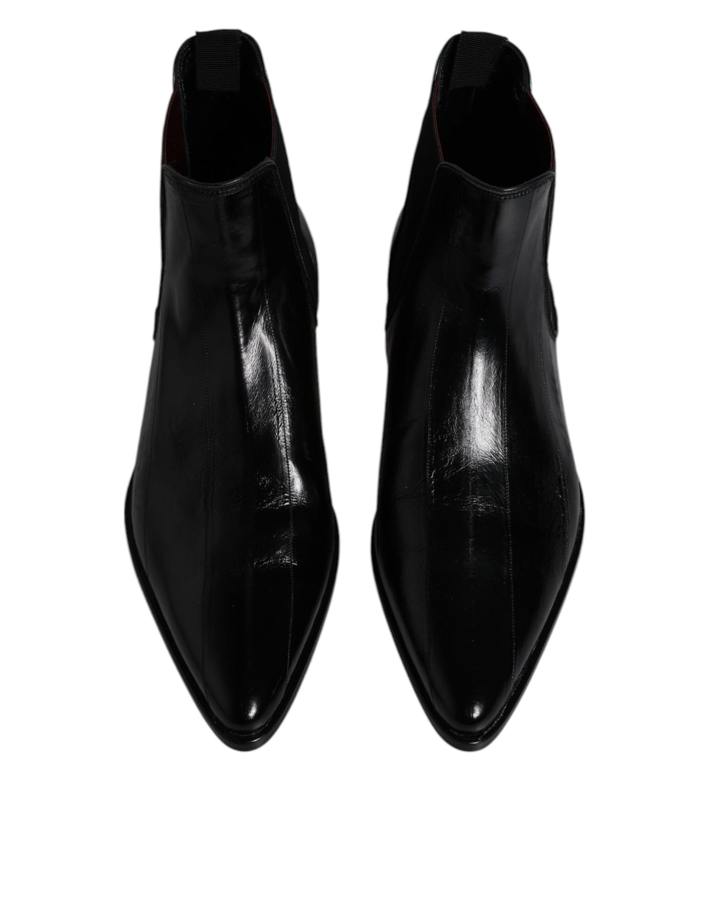 Bottines Chelsea en cuir noir pour homme de Dolce & Gabbana