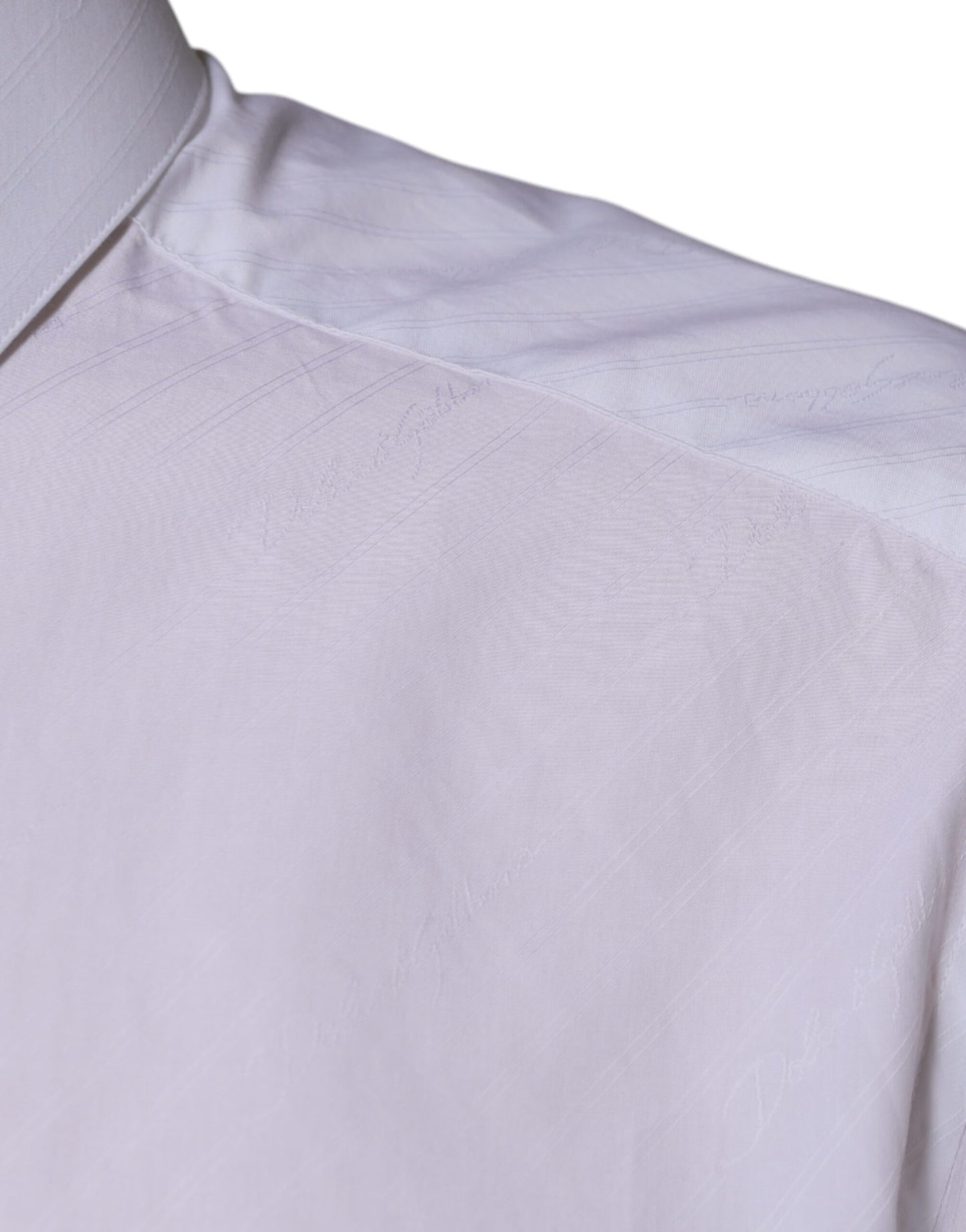 Chemise de ville à manches longues MARTINI en coton blanc de Dolce & Gabbana