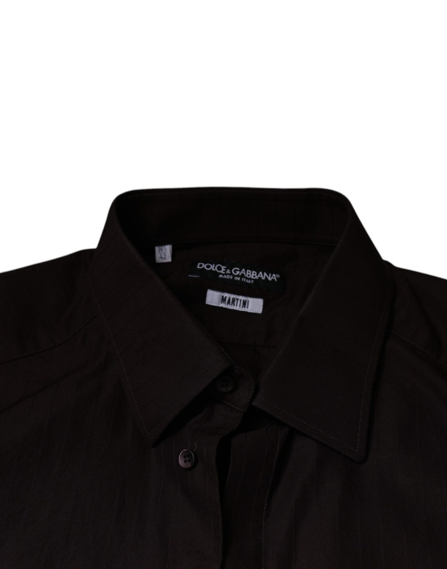 Chemise MARTINI à manches longues, coupe ajustée, en coton violet de Dolce & Gabbana