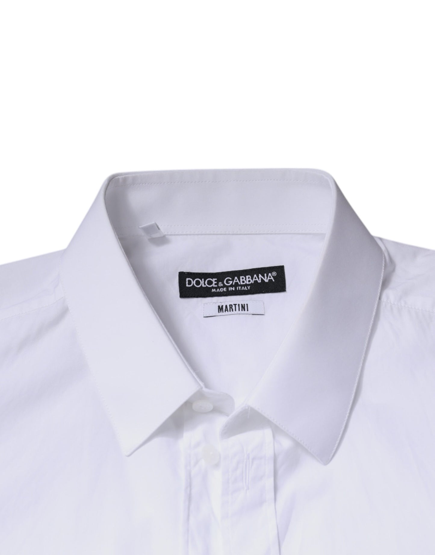 Chemise de ville MARTINI en coton blanc, coupe ajustée, Dolce & Gabbana