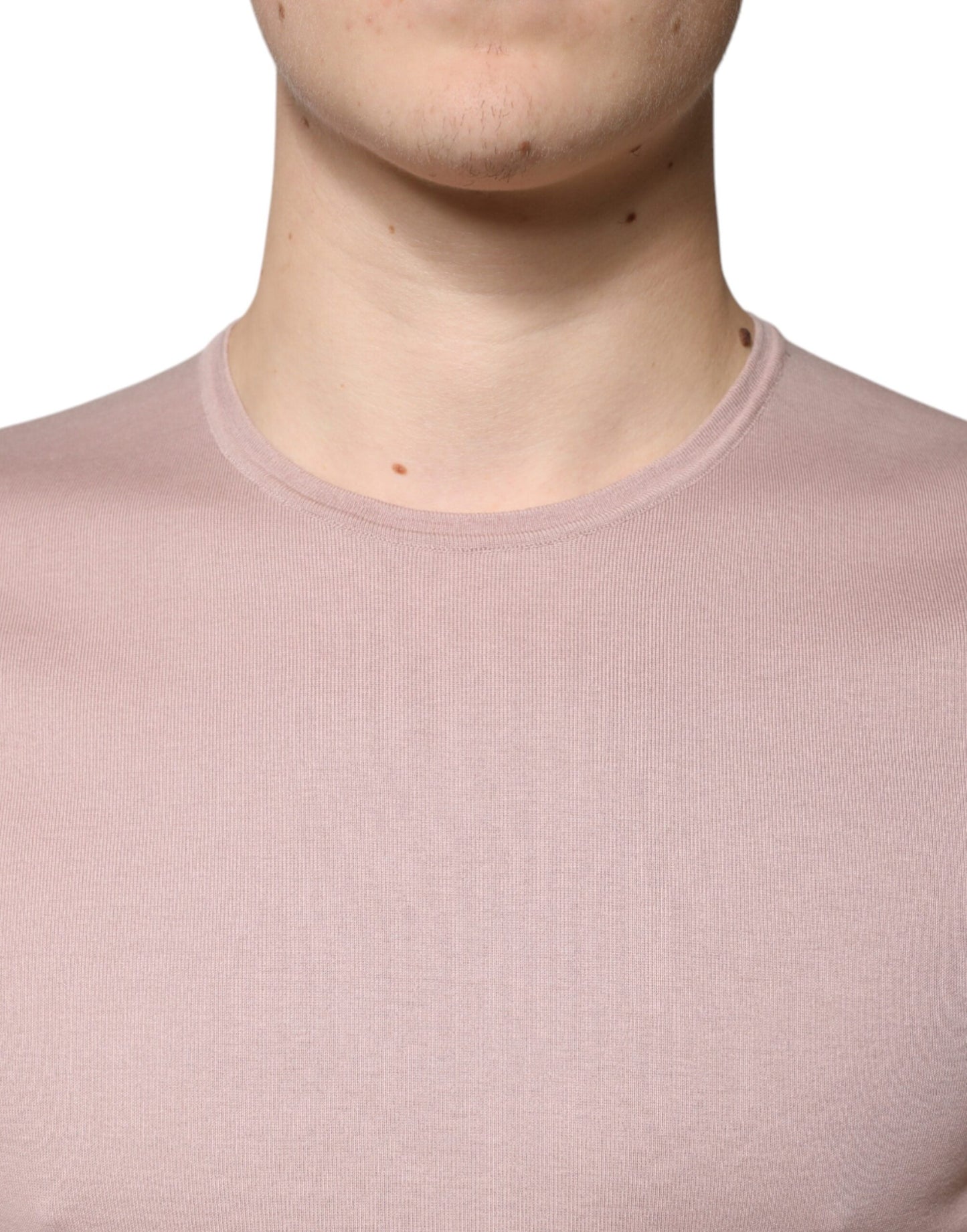 Dolce & Gabbana bruin katoenen T-shirt met ronde hals en korte mouwen