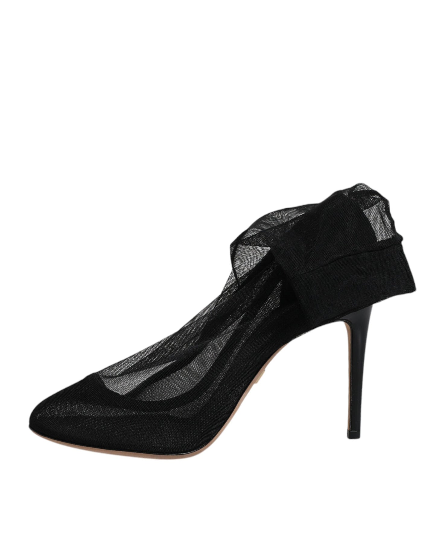 Bottines chaussettes en maille extensible en nylon noir Dolce & Gabbana