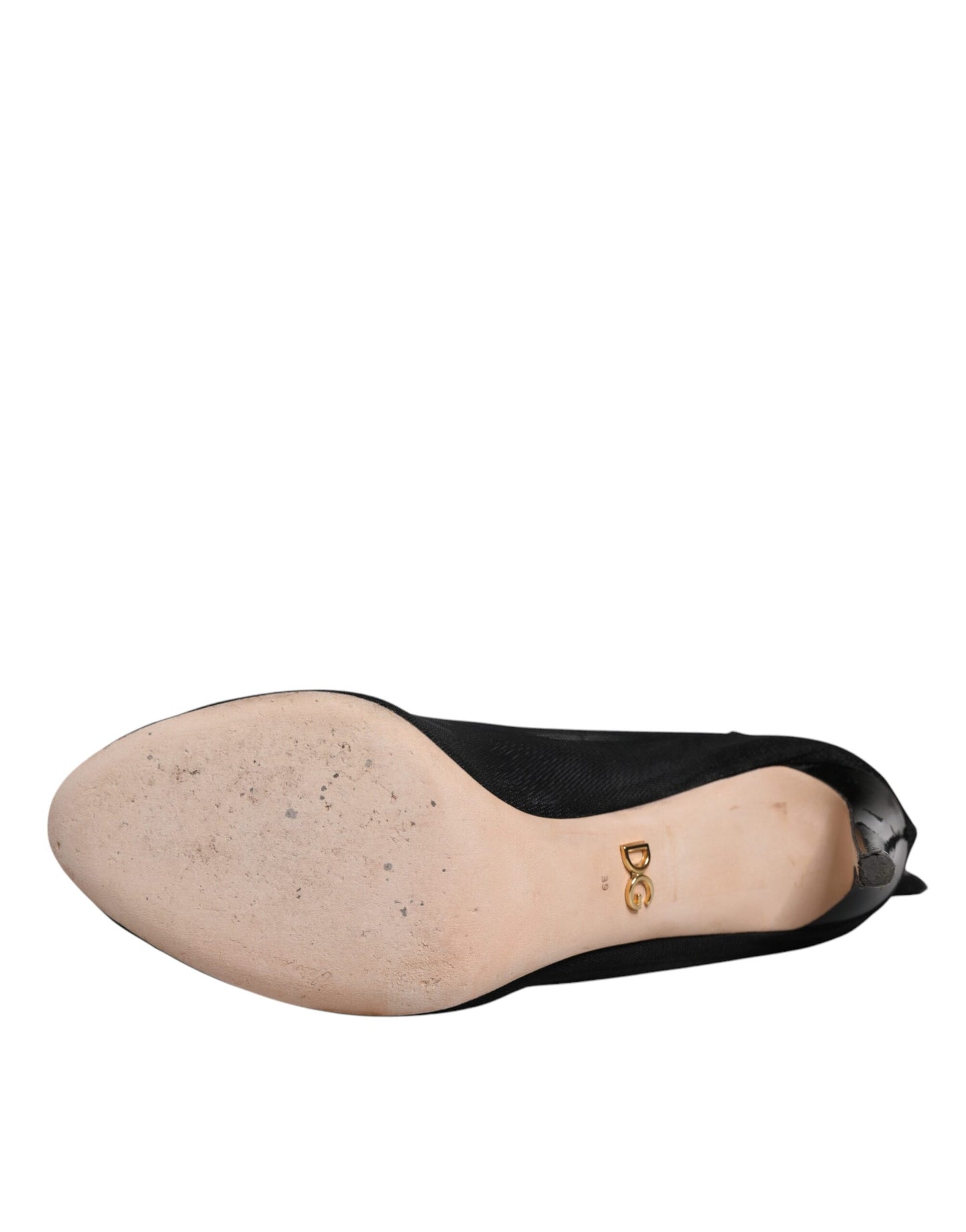 Bottines en maille de nylon noire, style chaussette, Dolce & Gabbana