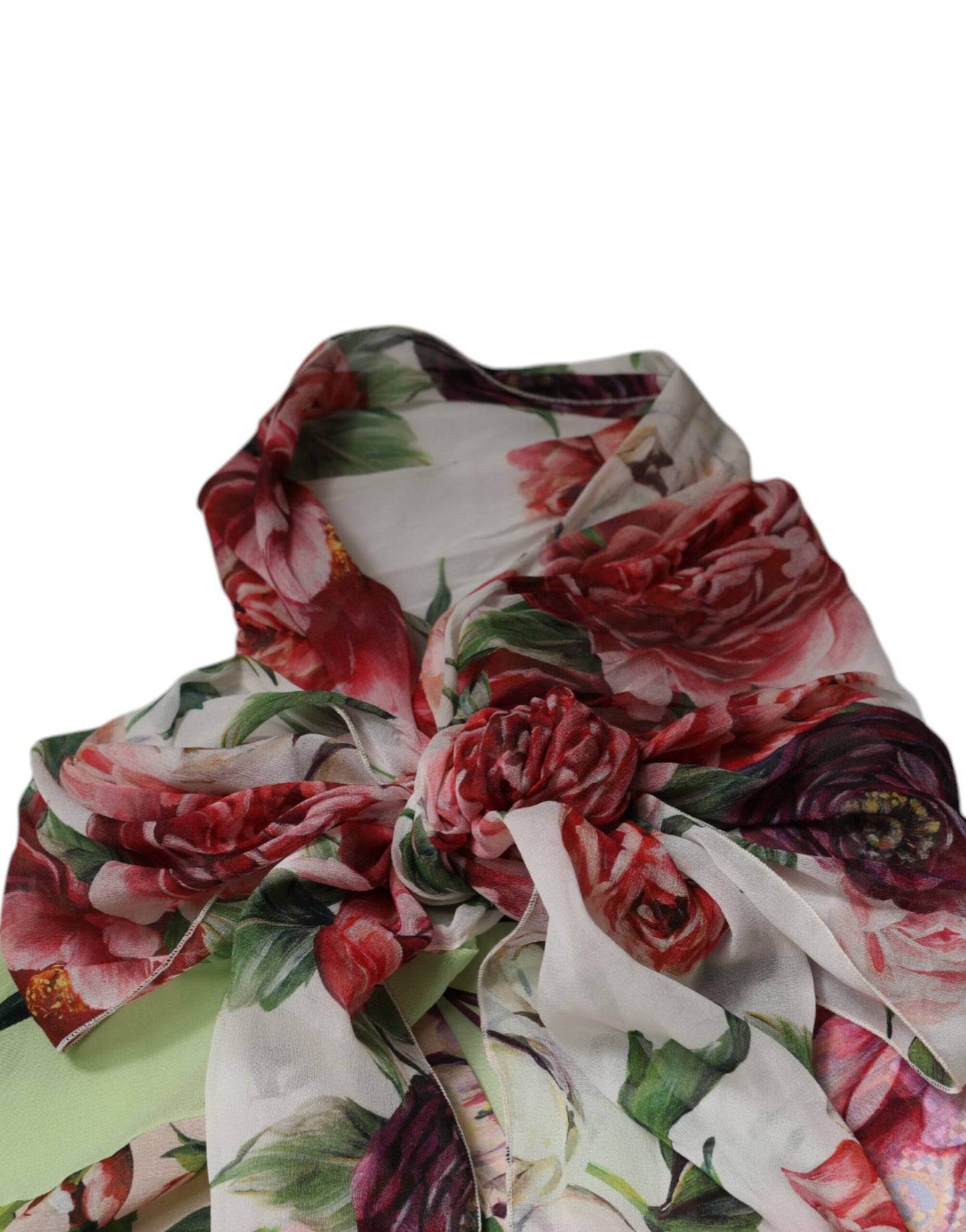 Dolce & Gabbana bloemenprint top met patchwork en ascottkraag in verschillende kleuren
