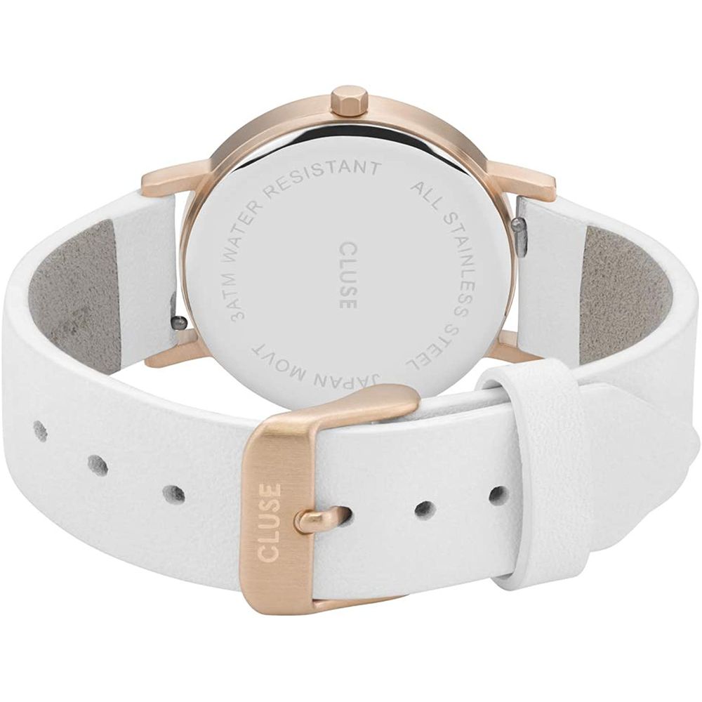 Montre Cluse en cuir blanc
