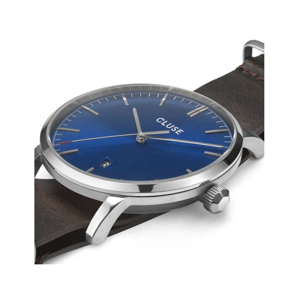 Montre Cluse en cuir marron