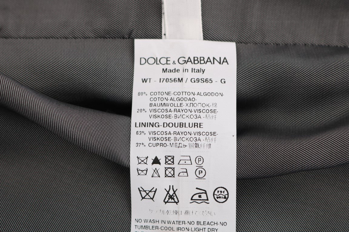 Gilet en coton et rayonne noir STAFF de Dolce & Gabbana