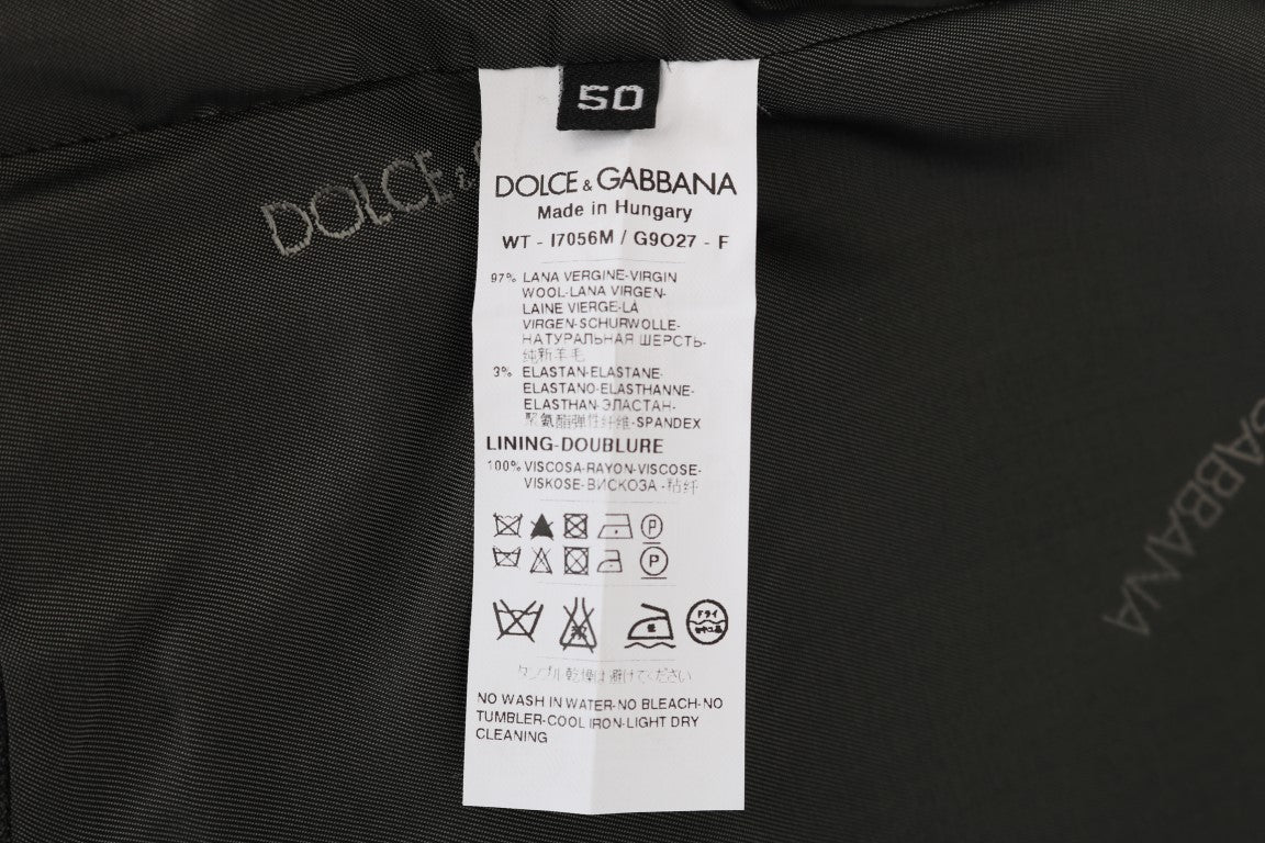 Gilet en laine extensible gris STAFF de Dolce & Gabbana