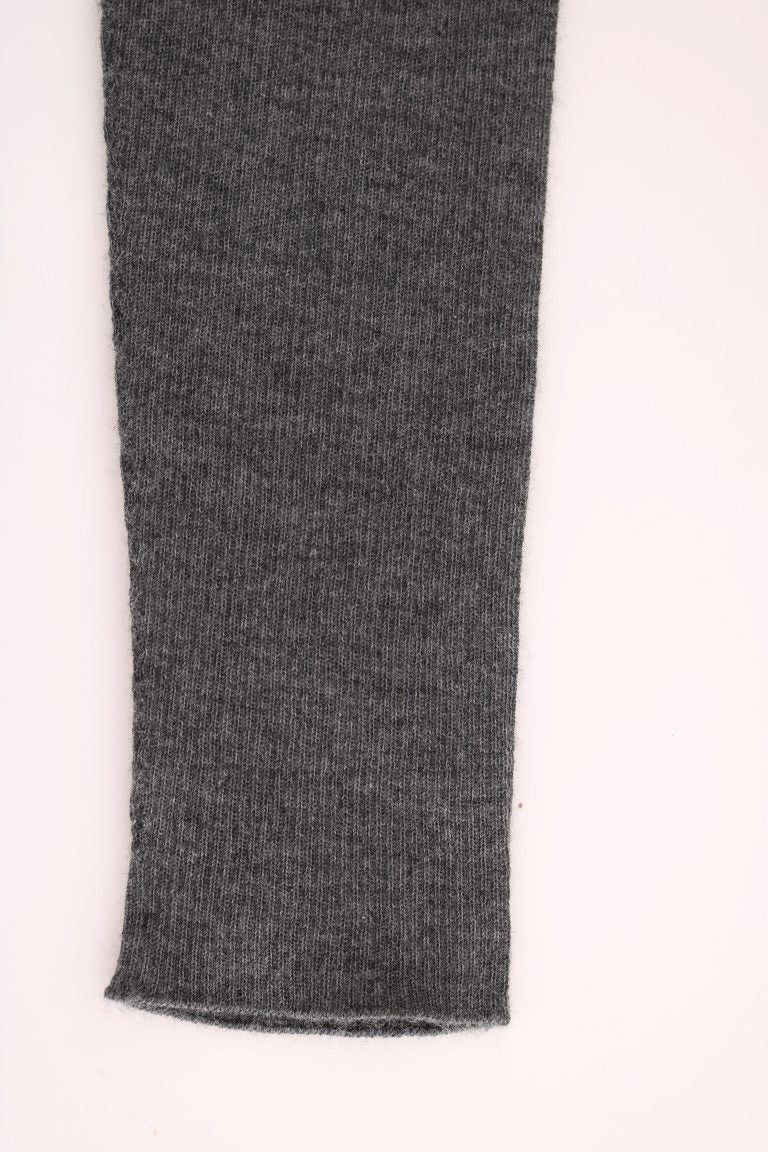 Collants en cachemire gris stretch de Dolce & Gabbana